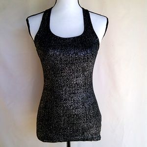 ❤️ Forever 21 Glitter Print Ribbed Tank Top 2/$15